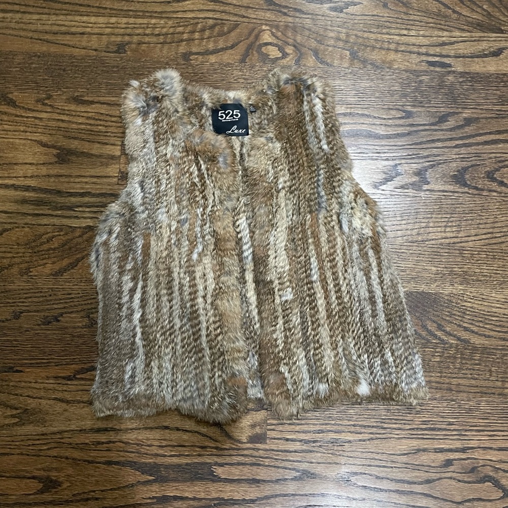 Brown fur vest